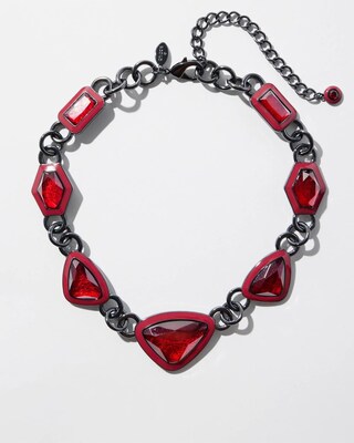 Red Stone Short Necklace