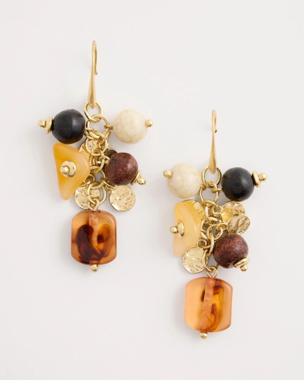Cluster Beaded Drop Earrings