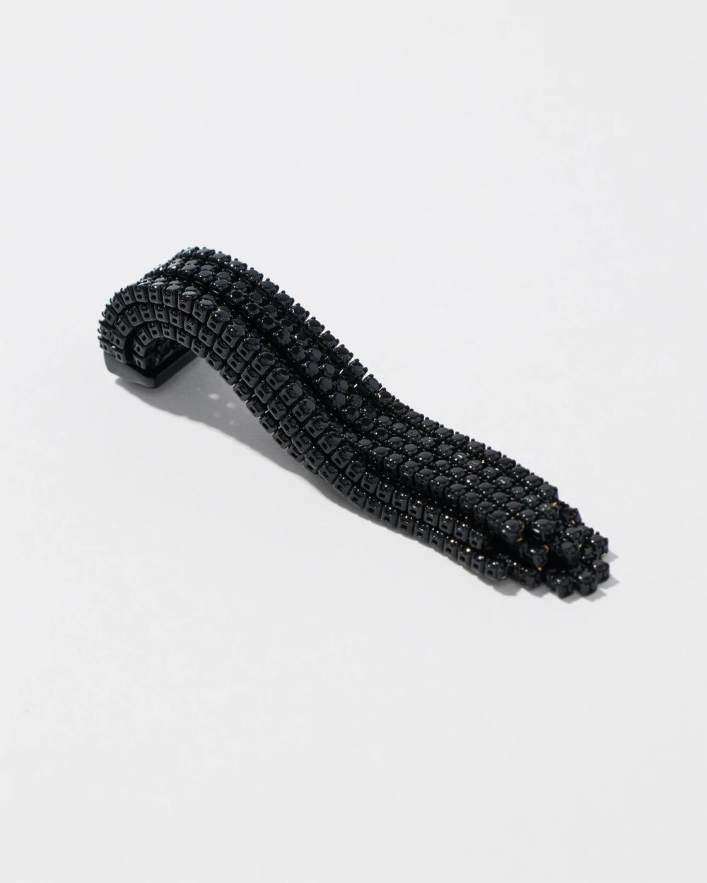 Black Cubic Zirconia Duster Earings