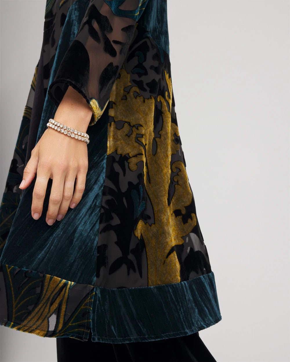 Travelers™ Collection Floral Burnout Kimono Jacket