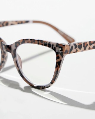 Animal Print Cateye Readers
