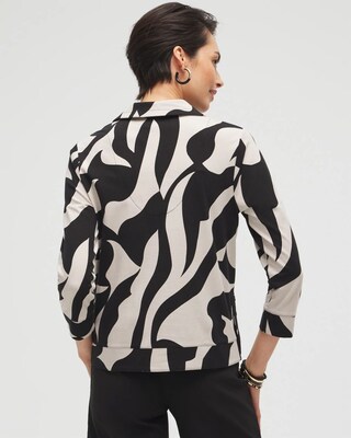 Abstract Polished Collar Top