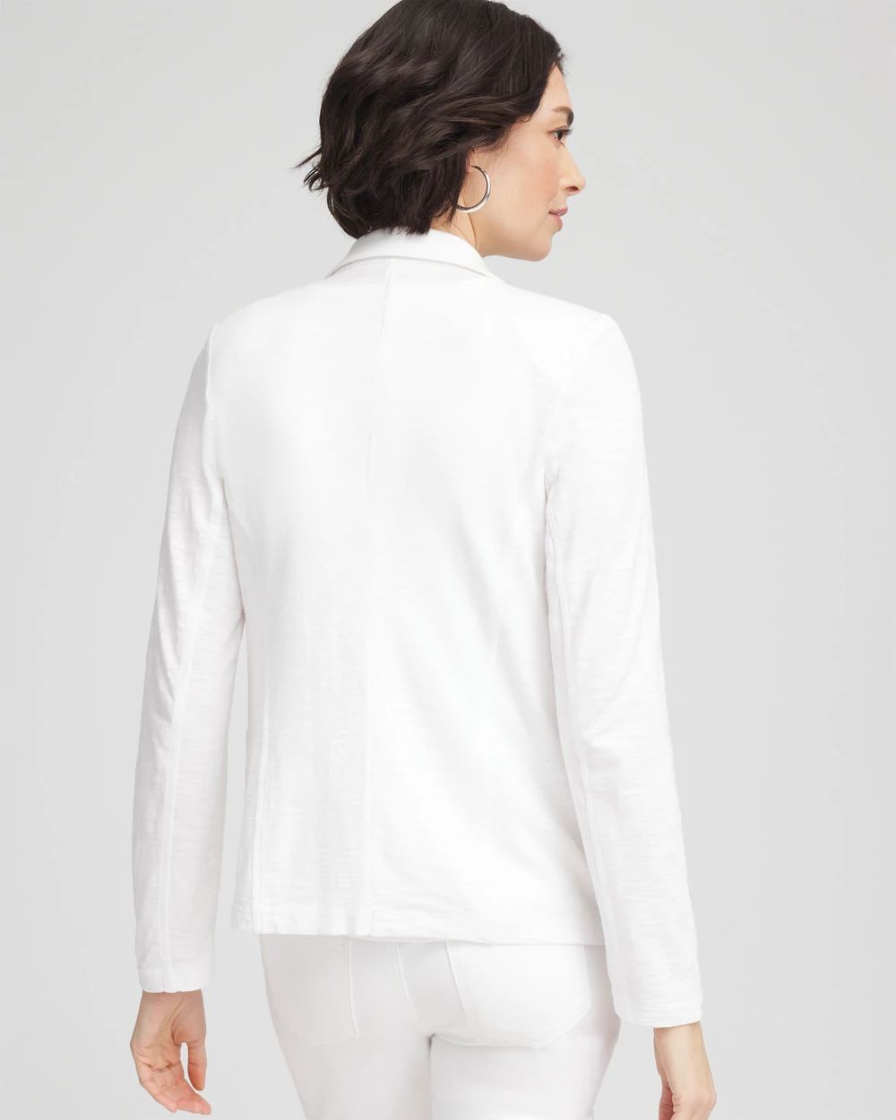 Knit Cotton Blend Blazer