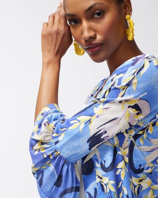 Summer Romance Tropical Peplum Cardigan
