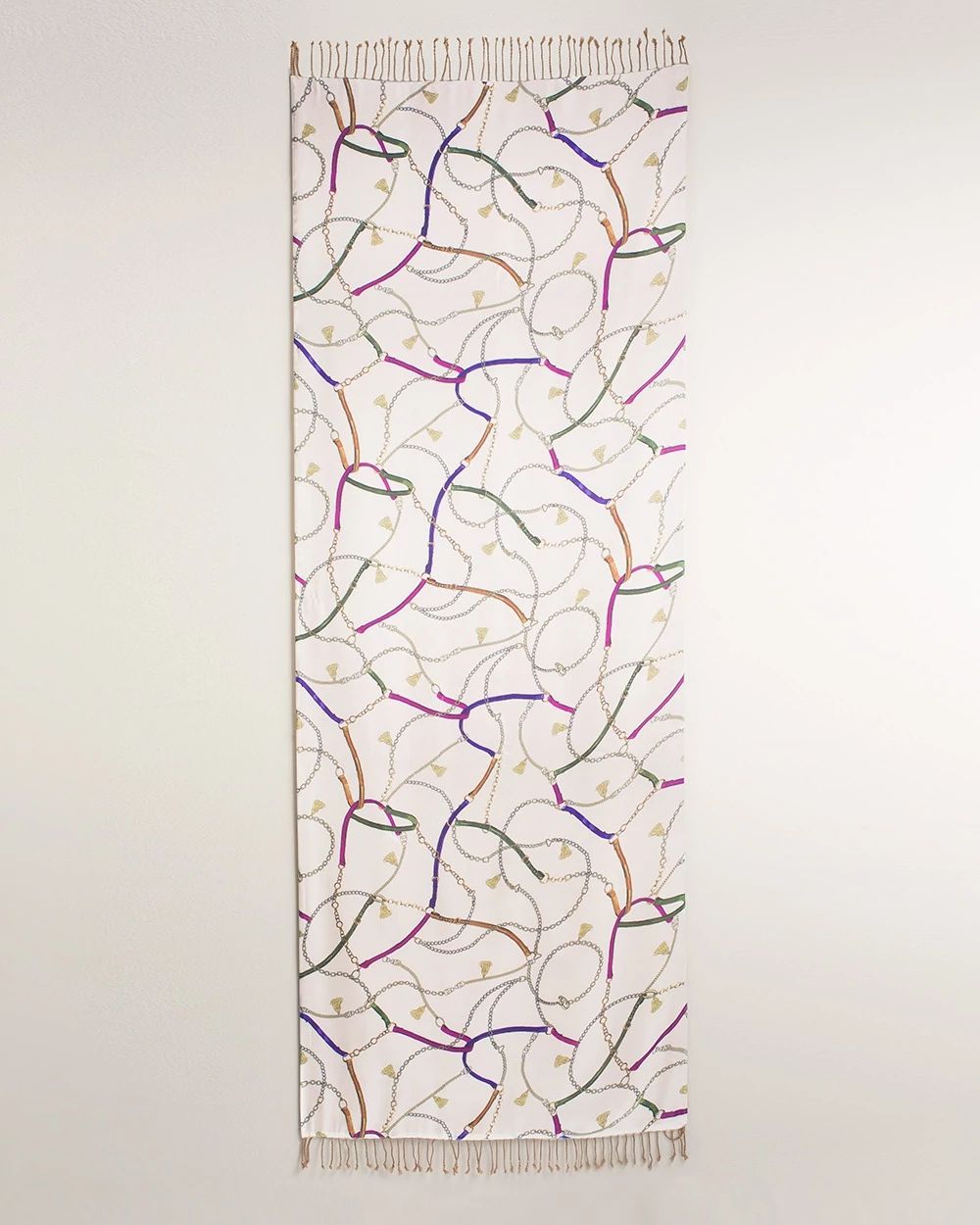 Reversible Printed-to-Cream Scarf