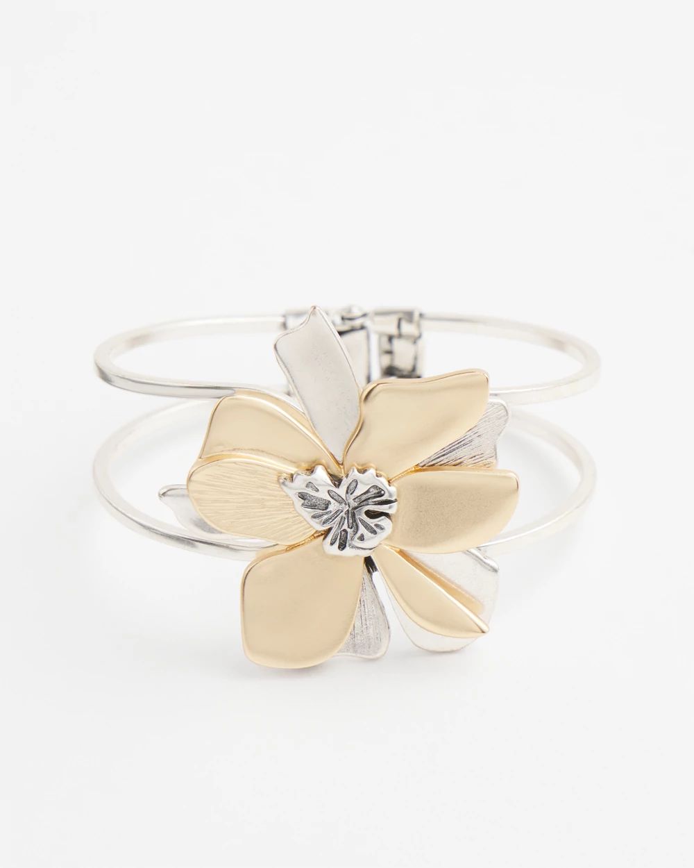 Floral Hinge Cuff Bracelet click to view larger image.
