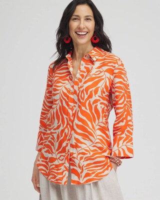 No Iron™ Linen Palms Shirt