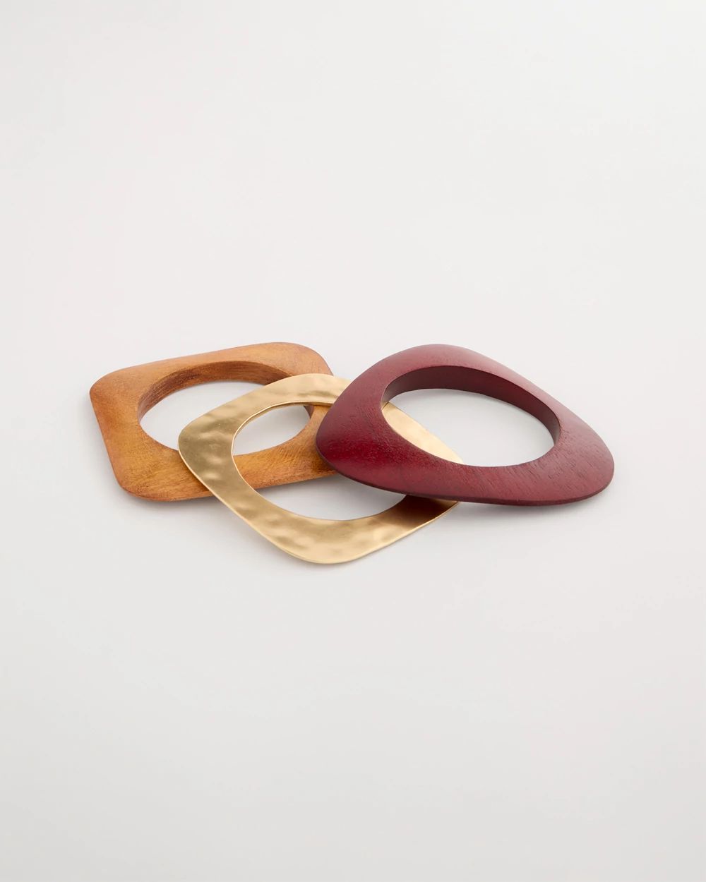 Asymmetrical Bangle Set of Three click to view larger image.