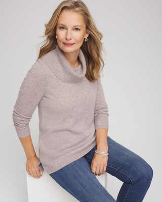 Cowlneck Cashmere Pullover Tunic click to view larger image.