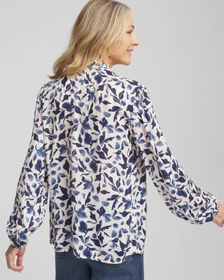 Georgette Ruffled-Hem Blouse