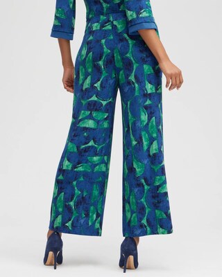 Travelers Half Moon Print Cropped Pants