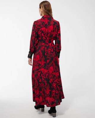 Twill Lace Cuff Shirt Dress