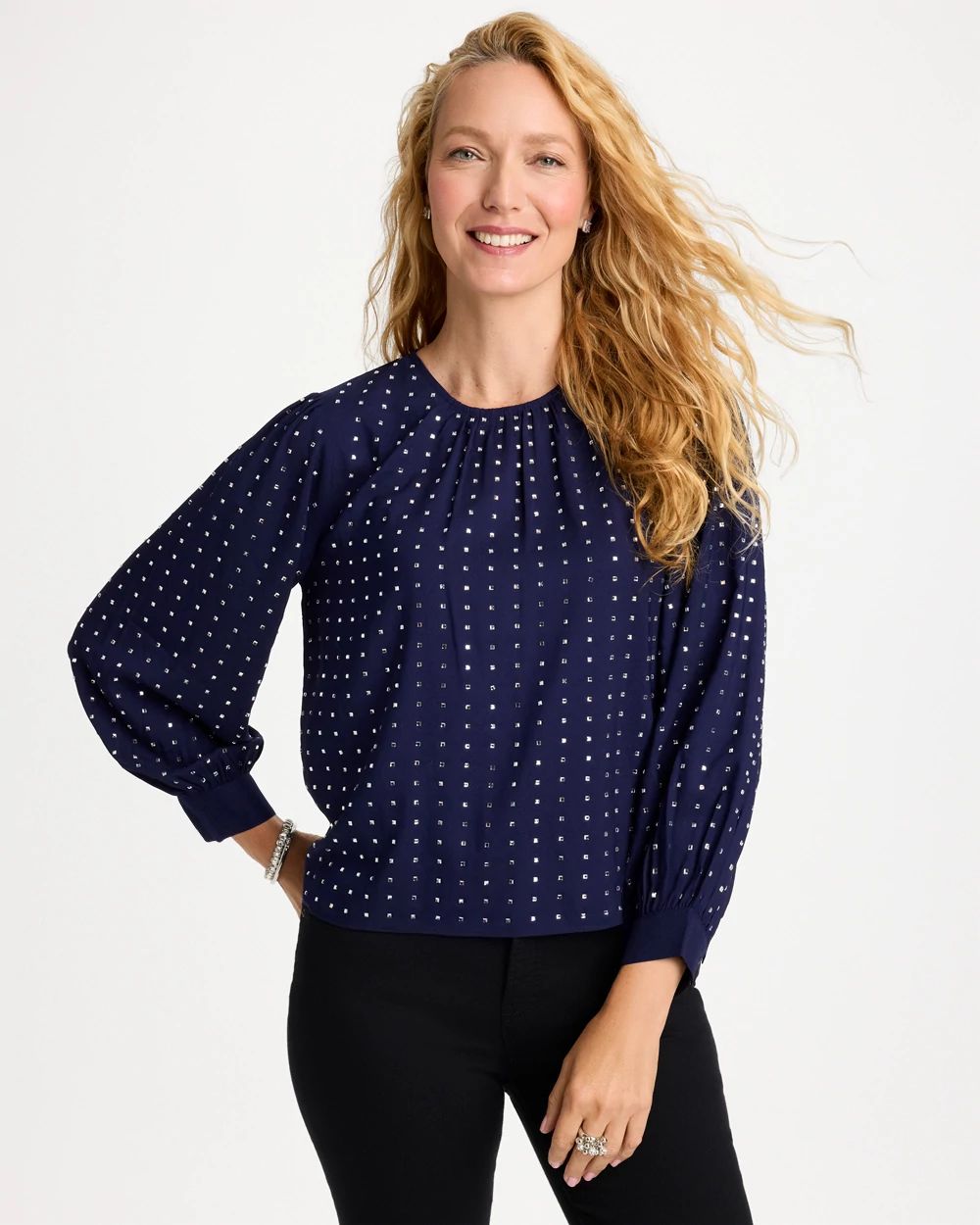 Embellished Long Sleeve Top