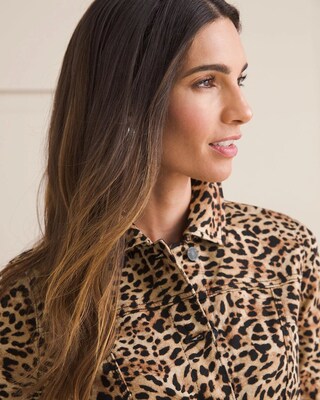 Animal-Print Denim Jacket