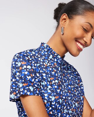Zenergy UPF Dots Ruffle Neck Polo