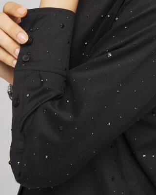 Sparkle Embellished Poplin Shirt click to view larger image.