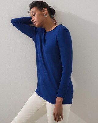 Rib Cuff Crewneck Pullover Sweater