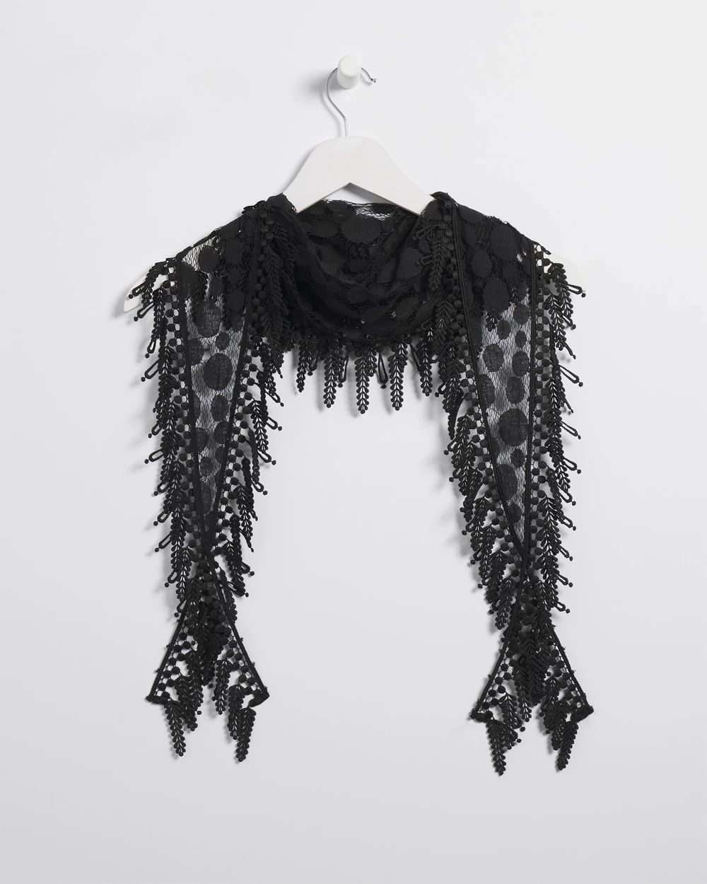 Lace Fringe Scarf click to view larger image.