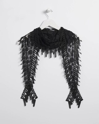 Lace Fringe Scarf click to view larger image.