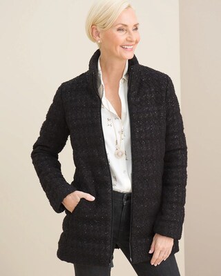 Sparkle Tweed Quilted Jacket