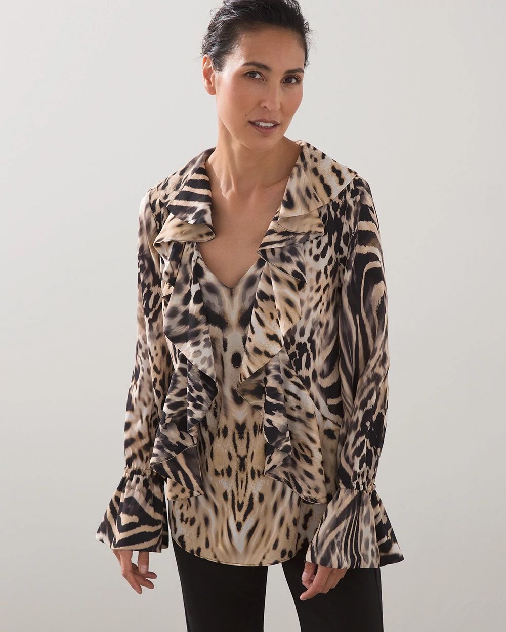 Black Label Ruffle Blouse