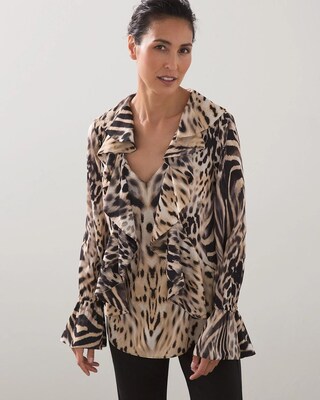 Black Label Ruffle Blouse