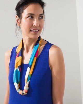 Multicolor Scarf Necklace
