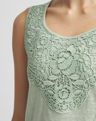 Linen Lace-Applique Tank click to view larger image.