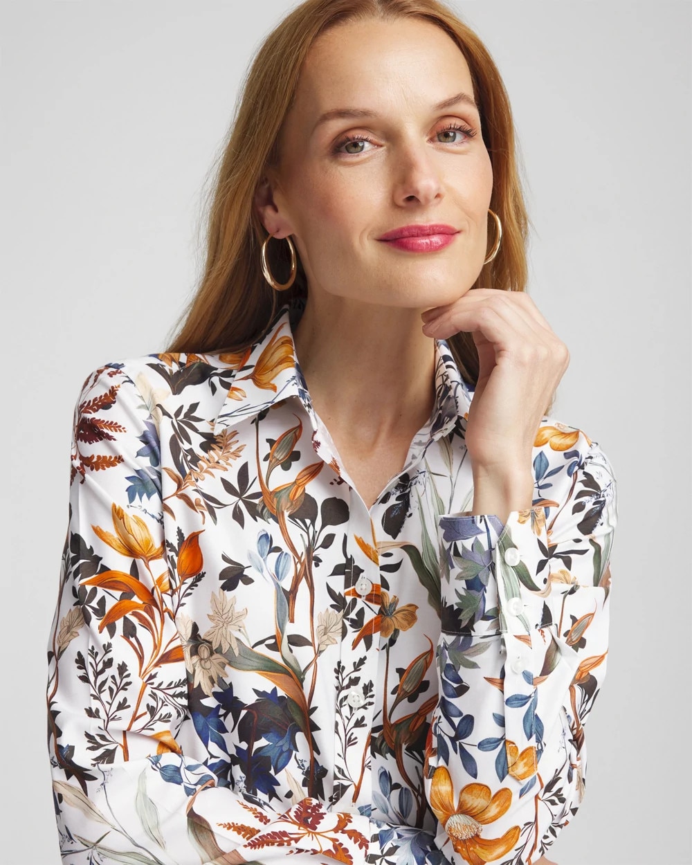 No Iron™ Autumn Print Shirt