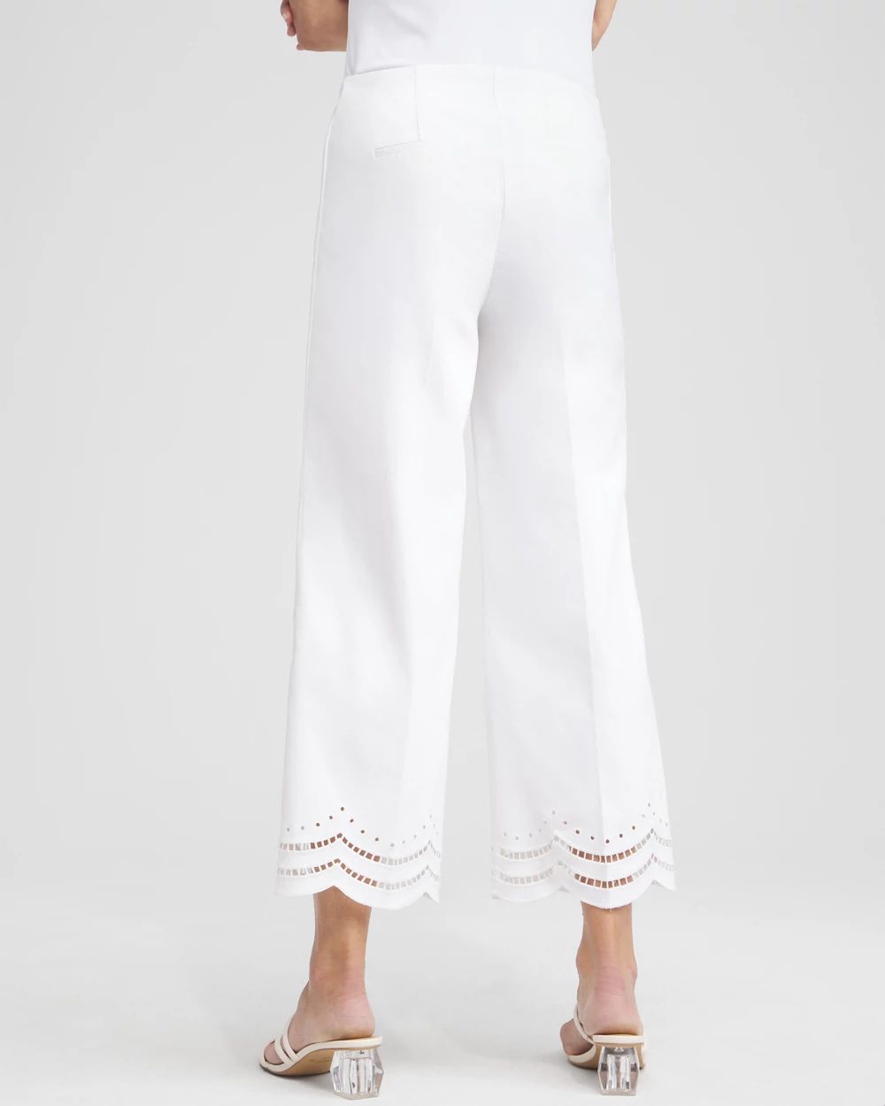 Juliet Eyelet Hem Culotte Pants