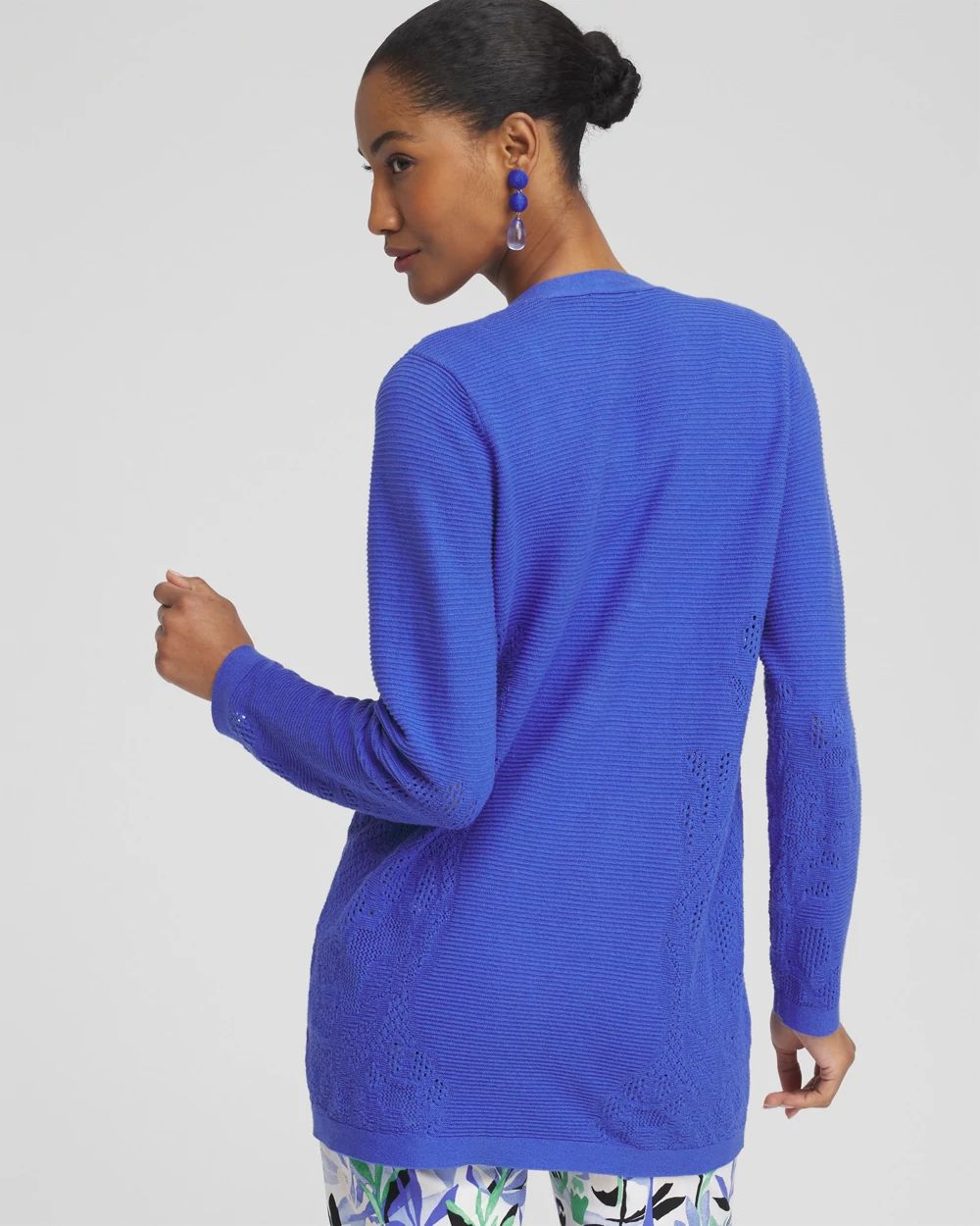 Placed Pointelle Cardigan