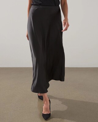 Black Label Stretch Satin Skirt