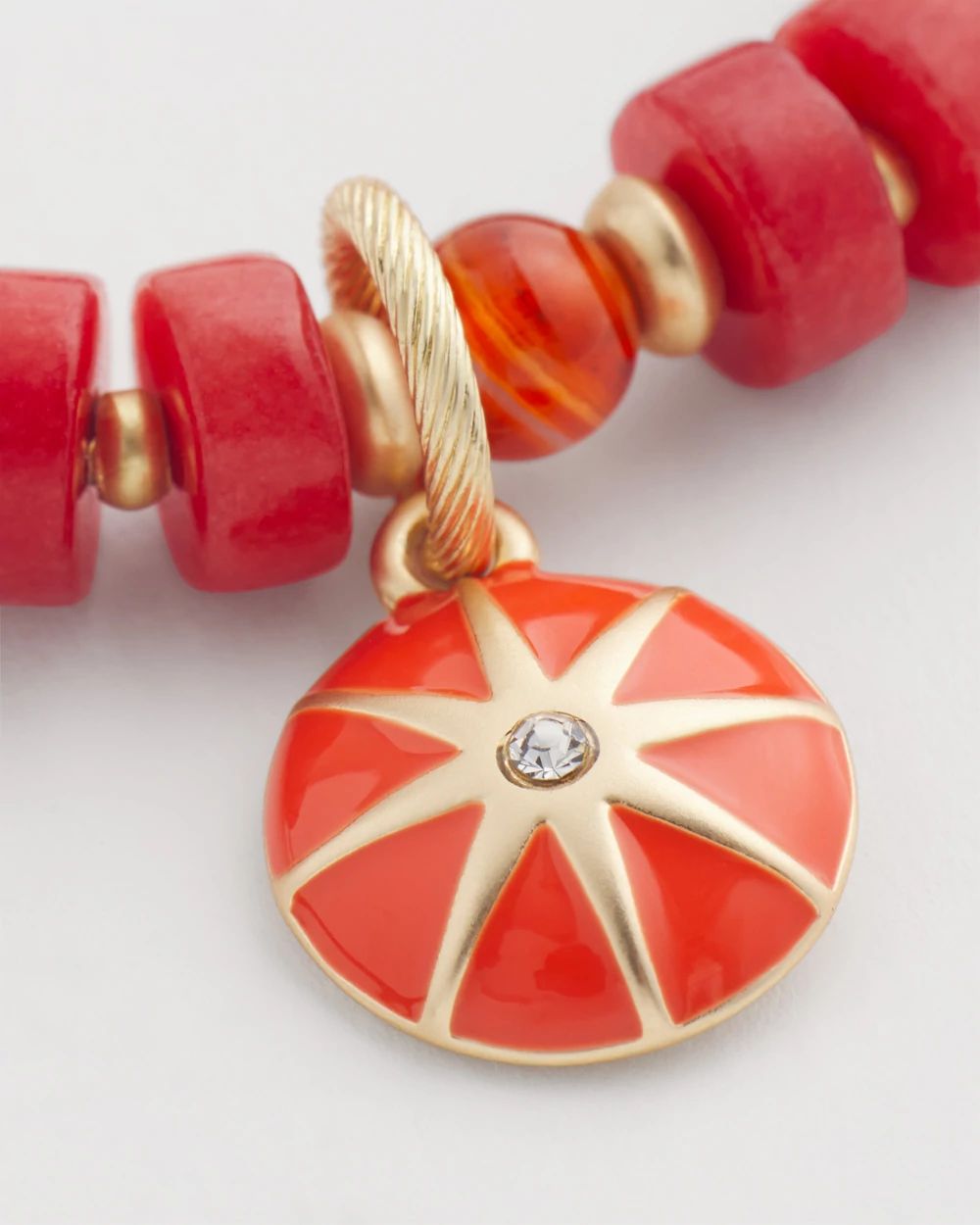 Agate Drop Off Stretch Bracelet