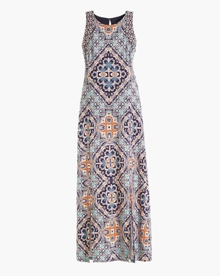 Fancy Feather Medallion Maxi Dress