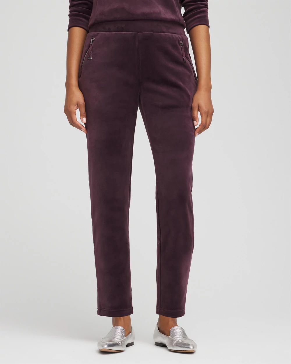 Zenergy® Velour Tapered Ankle Pants