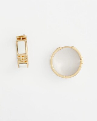 No Droop® Ecru CC Hoop Earrings