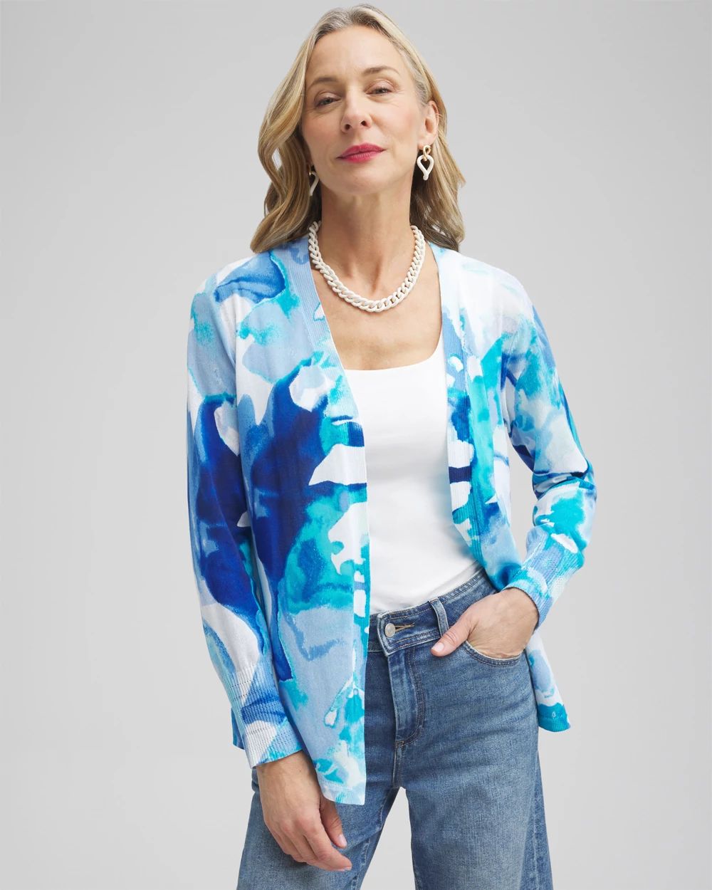 Summer Romance Watercolor Topper Cardigan