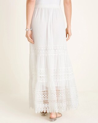 Lace-Inset Maxi Skirt