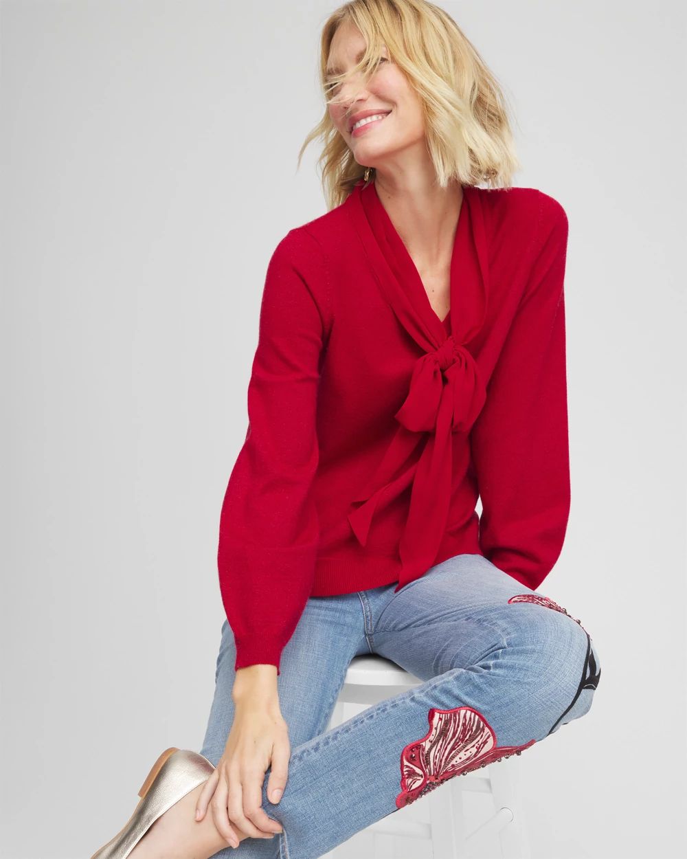 Ella Bow-Detailed Sweater