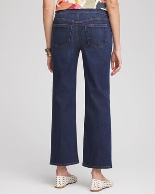 Pull-On Straight Cropped Jeans click to view larger image.