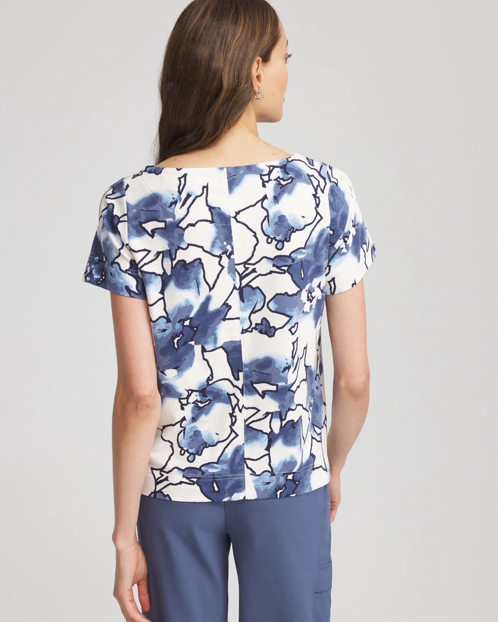 Zenergy® French Terry Floral Short-Sleeve Tee
