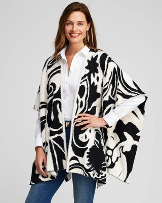 Reversible Jacquard Ruana