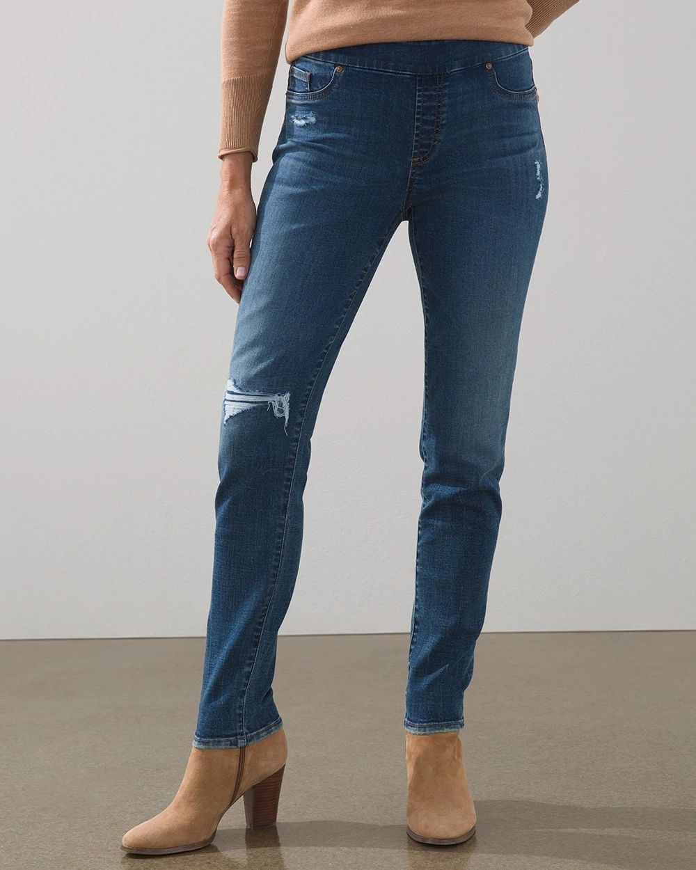 Destructed Denim Jegging