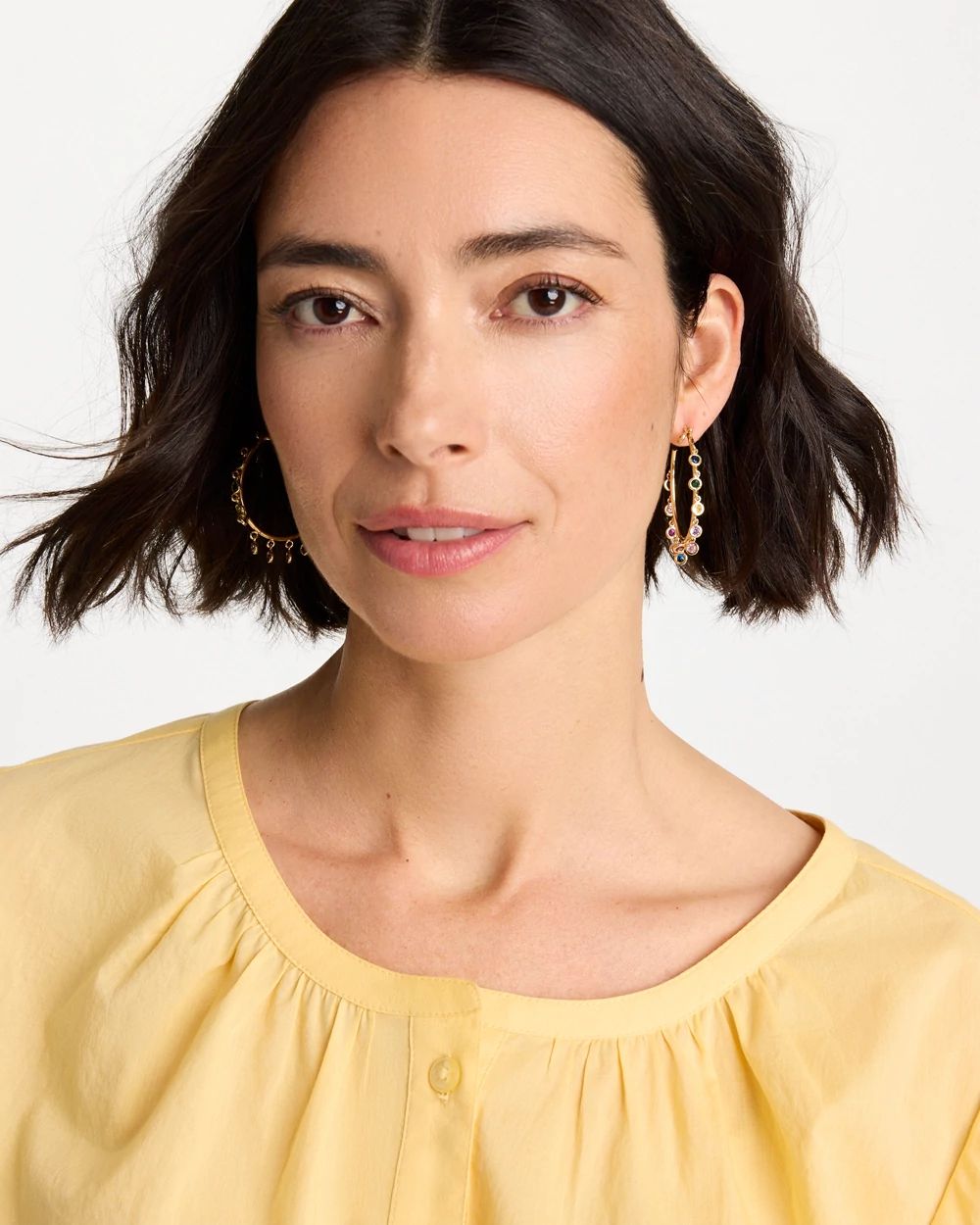 Multi-Color Hoop Earrings click to view larger image.