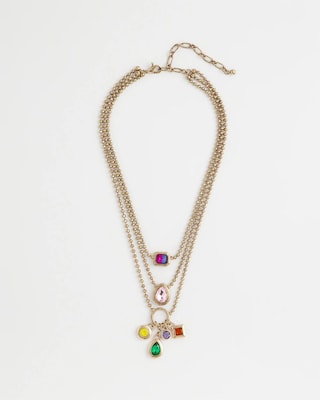 Multi-Strand Gem Necklace