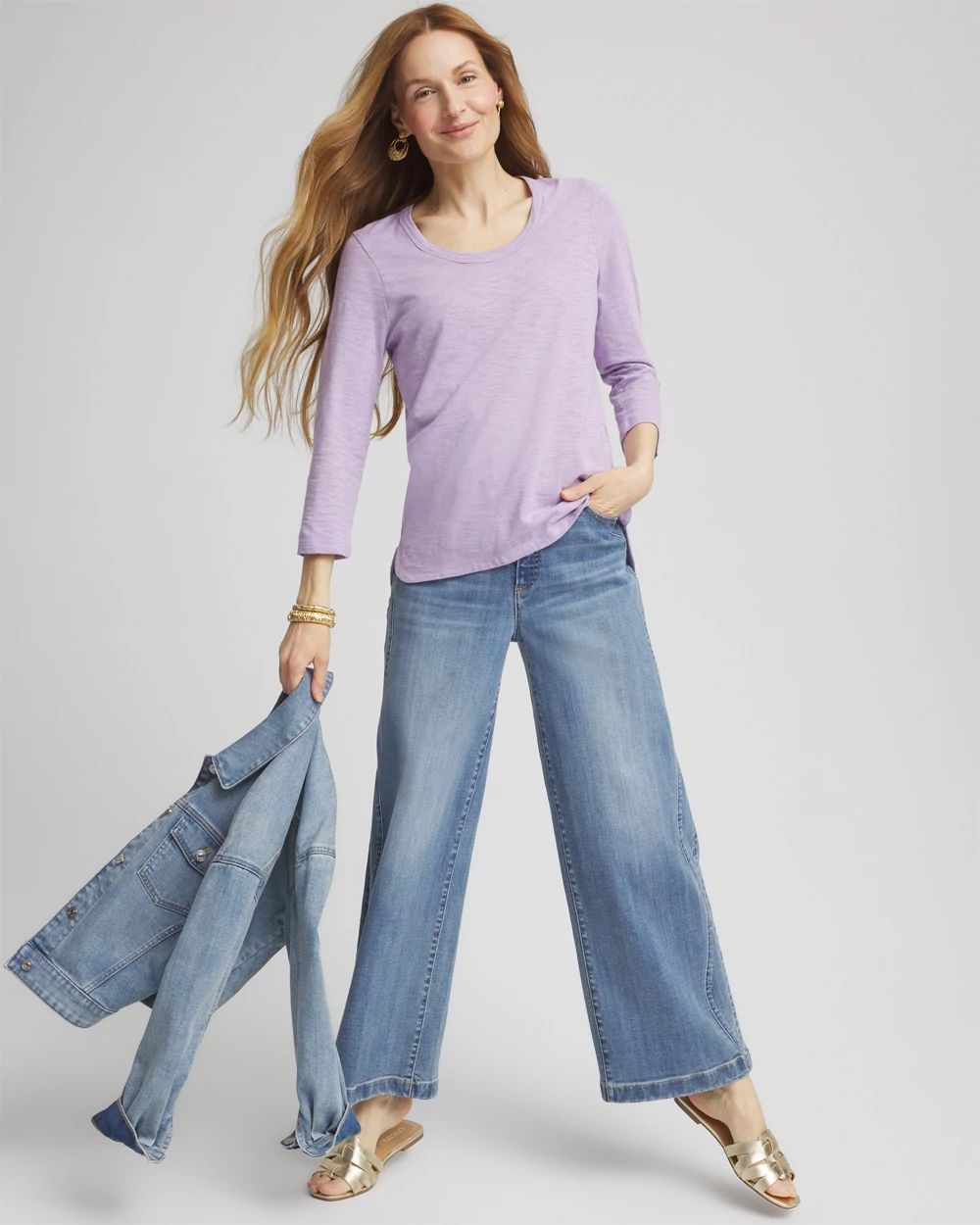 Slub 3/4-Sleeve Tee