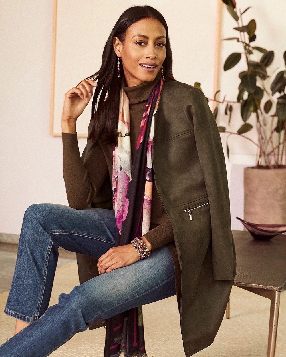 Faux-Suede Coat