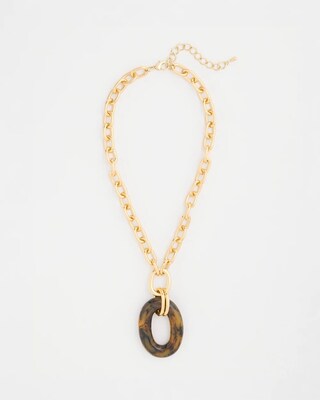Short Tortoise Pendant Necklace