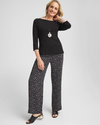 3/4 Sleeve Bateau Neck Tee click to view larger image.