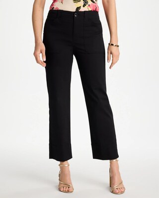 High Hem Straight Crop Pants